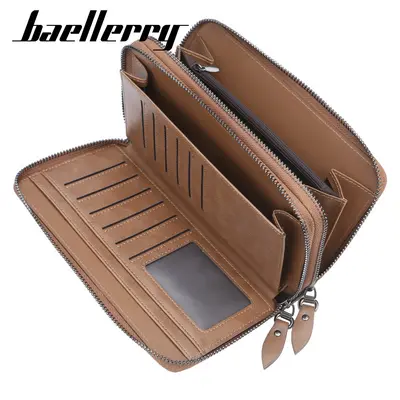 Herren-Handtasche mit doppeltem Reißverschluss und Handyfach - 5