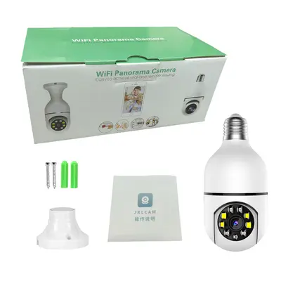 a6 ampul kamera HD gece görüşlü güvenlik izleme 360 derece panoramik iç mekan kablosuz WiFi kamera E27
