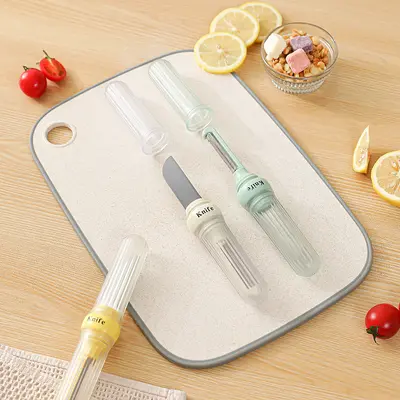 Obstmesser, Doppelkopf 2-in-1 Schälmesser, tragbar - 5