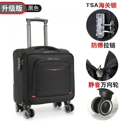 Oxford Cloth Men's Suitcase with Combination Lock and Universal Wheels - 9