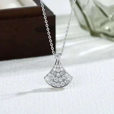 White mother-of-pearl necklace collarbone chain - 5