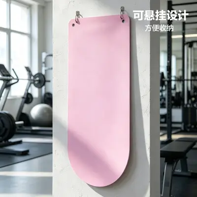 Kapselförmige PVC-Yogamatte mit Ösen, abriebfest, reißfest, zur Wandmontage