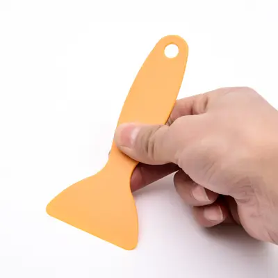 Car Window Film Scraper, Yellow, Safety Scraper for Glass and Phone Film - 3