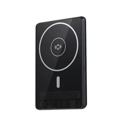 Полутвердотельный магнитный беспроводной power bank 8,8 мм ультратонкий, сертифицированный 3C, емкостью 5000 мАч, портативное зарядное устройство, совместимое с Apple