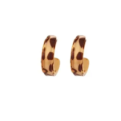 Leopardenmuster Statement-Ohrringe mit extravaganter Form - 6