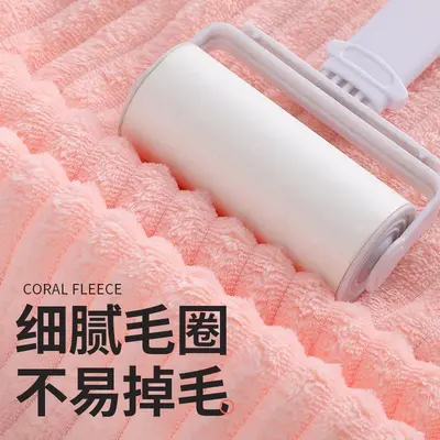 [Hot sale, in stock] Candy striped bath towel coral fleece 30*60 quick-drying absorbent towel factory wholesale