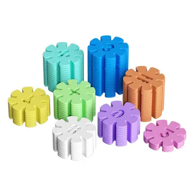 3-6 Yaş Çocuklar için Kalın Kar Tanesi Yapı Blokları, Plastik Eğitici Oyuncak - 6