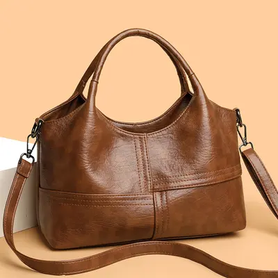 Retro Cross-Border Foreign Trade New Women's Bag, Light Luxury High-End Commuter Women's Bag, Large Capacity Vintage Handbag