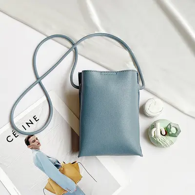 Sınır ötesi yeni Kore tarzı dikey cep telefonu çantası kadın moda basit küçük omuz çantası ins japon tarzı mini çapraz küçük çanta - 8