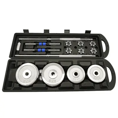 Electroplated steel dumbbell set, 30-50kg adjustable