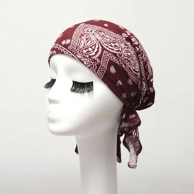 Pirate Tricorn Hat, Chemo Head Wrap Cap, Thin Breathable Adult Hat - 10