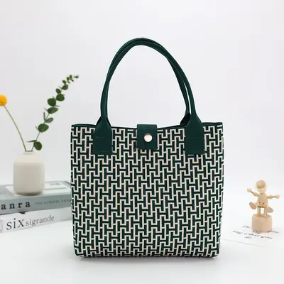 Knitted Tote Bag, Large Capacity, Korean Style Handbag - 13