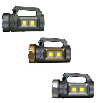 Solar Rechargeable Flashlight with COB Side Light, Multifunctional - 7
