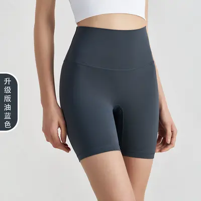 Kadınlar için yeni stil çift taraflı yoga şortu, yüksek belli, şeftali kaldırma, fitness şortu. - 12
