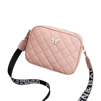 Women's Embroidered Diamond Quilted Shoulder Bag - 6