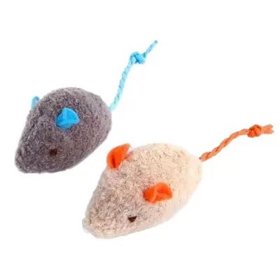 Realistic Mouse Cat Toy Set with Catnip and Teaser Wand - 6