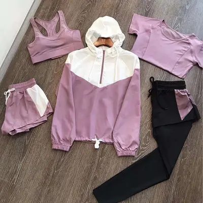 Yoga spor takımı, beş parçalı, hızlı kuruyan - 8