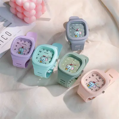 Kinderuhr Mädchen Silikonarmband, wasserdicht niedlich