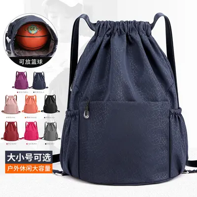 Large Capacity Women's Canvas Backpack with Drawstring, Casual - 3