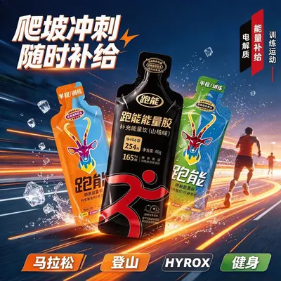 Isotonic Energy Gel for Marathon and Cycling, Lemon Mint Flavour