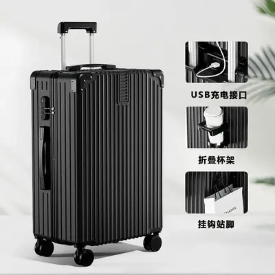 Student Suitcase with Combination Lock, Large Capacity, Universal Wheels - 9