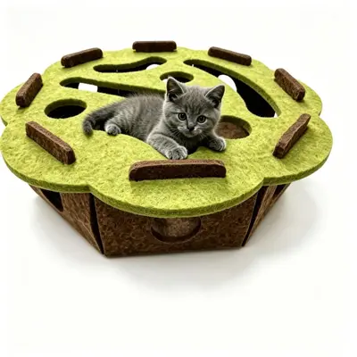 Katzen-Intelligenzspielzeug Labyrinth-Box mit Verstecklöchern - 8