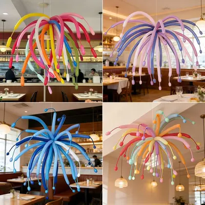 260 Zauber-Langballons in Dopamin-Farben für Partydekoration