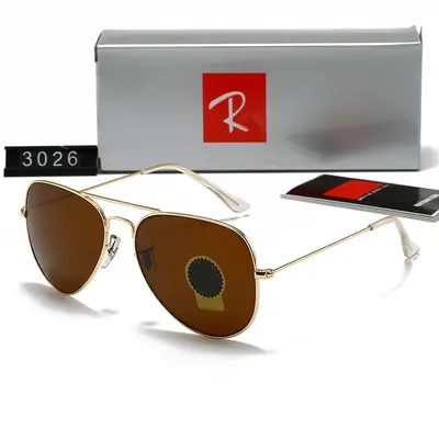 Modische Pilotenbrille mit Metallrahmen und Glasgläsern - 10