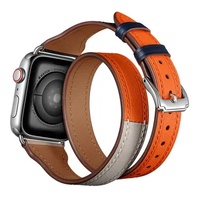 Genuine Leather Strap for Apple Watch 1/2/3/S11, Double-Loop - 11