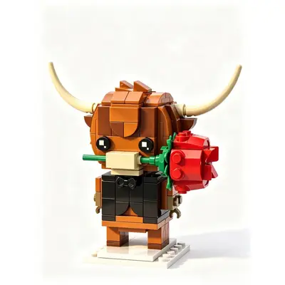 Highland Cow Building Block Set, Multiple Designs Desktop Ornament - 2