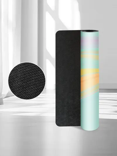 PU Doğal Kauçuk Renkli Baskılı Yoga Matı, Solmaz, Kolay Temizlenir - 3