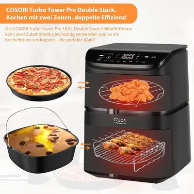 Hava fritözü aksesuar seti, 8 inç, 10 parça silikon fırın tepsisi