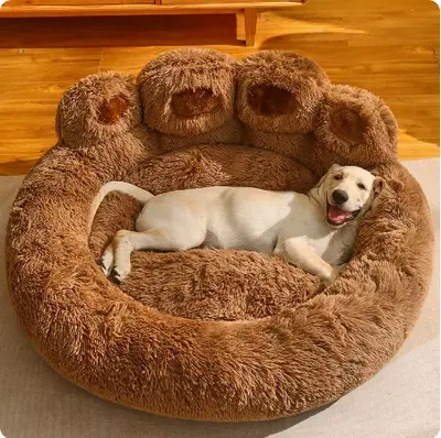 Plush Large Dog Bed, All-Season Warm Sofa-Style Pet Bed - 7