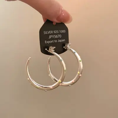秋冬百搭素圈耳圈合集~冷淡网红风时尚高级感耳圈显脸瘦气质耳圈 - 10