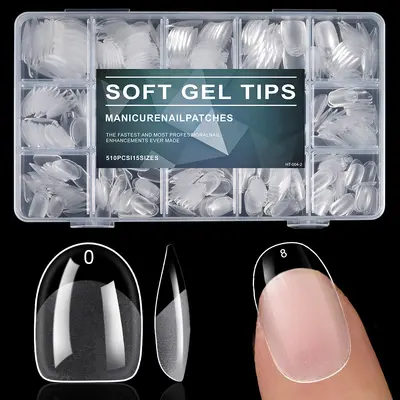 Short Ballet Almond Press-On Nails, Semi-Matte, No Filing Required - 8