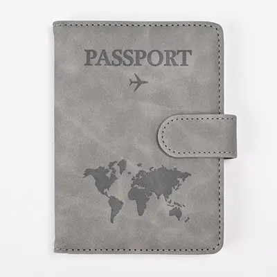 PU RFID pasaport cüzdanı, manyetik kapaklı seyahat çantası - 8