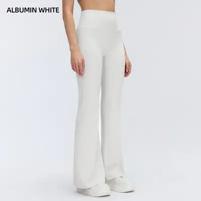 Yüksek bel yoga taytı kadın şeftali kaldırma flare pantalonu D26017 - 8