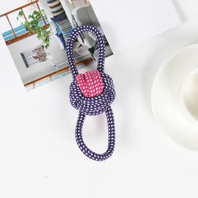 Bite-Resistant Knotted Cotton Rope Dog Toy - 8