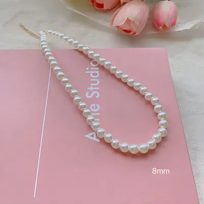 French Luxury Faux Pearl Necklace for Women ins High-End Elegant Versatile Collarbone Chain Trendy Neck Chain - 9