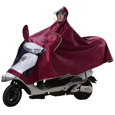 Motorrad-Poncho-Regenmantel, verstärkt - 10