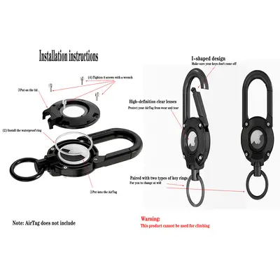 Protective Case Keychain for Apple AirTag, Lost-Item Tracker