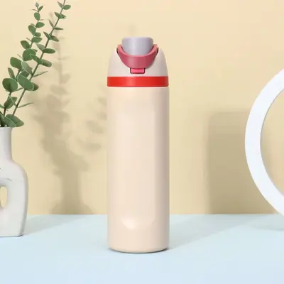 304 Stainless Steel Insulated Tumbler with Rubber-Coated Lid and Straw, Large Capacity - 7