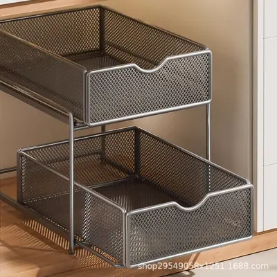 Unterschrank-Schubladenorganizer, doppelschichtig, extra tiefe Körbe