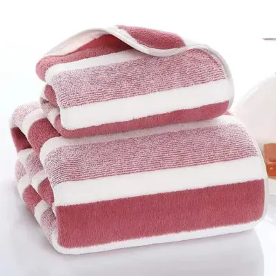 Sınır ötesi havlu banyo havlusu seti mercan kadife havlu ev erkek ve kadın yüz lif banyo havlusu Yüz havlusu - 9