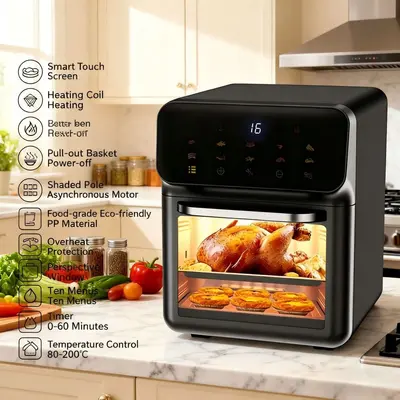 Akıllı Hava Fritözü 15 Litre Büyük Kapasite