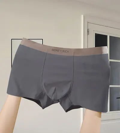 Men's Ice Silk Seamless Boxer Briefs, Breathable, Cool Feel for Summer - 11