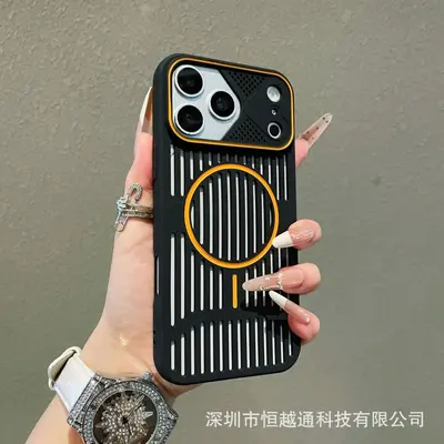 iPhone 14-17 Pro Max delikli soğutmalı metal kılıf - 8