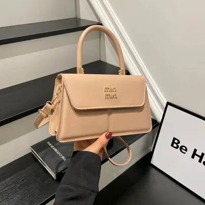 Women's Shoulder Bag, Small Square Model, Solid Color - 5