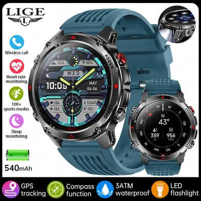 HT37 Smartwatch with Bluetooth Calling, GPS and Waterproof Design