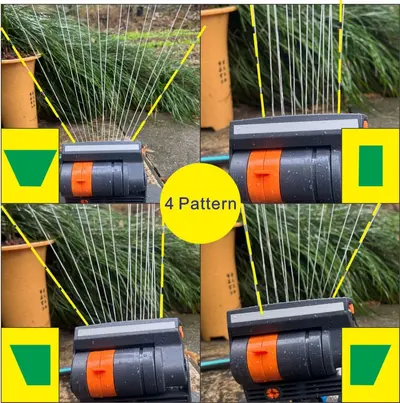 Ground Spike Oscillating Lawn Sprinkler with Adjustable Angle